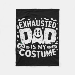 Grappige Halloween uitgeputte vader is mijn kostuu Fleece Deken