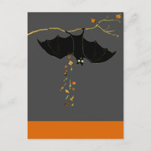Grappige Halloween Vleermuis Briefkaart