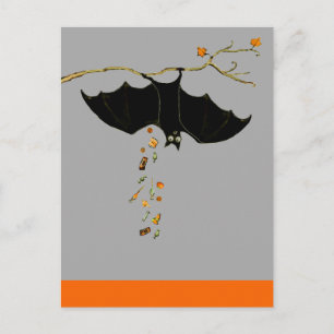 Grappige Halloween Vleermuis Briefkaart