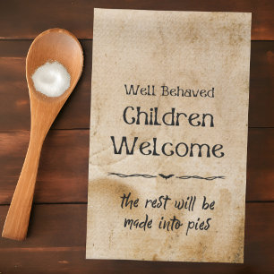 Grappige  Halloween Welkom Kinderen Theedoek