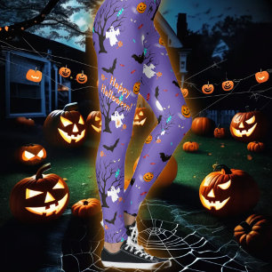 Grappige Halloween-wezens en snoepjes Leggings