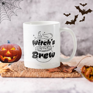 Grappige Halloween Zwarte Heks Ketel Brouwsel Koffiemok