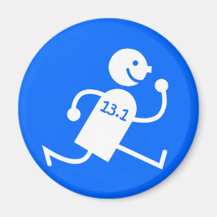 Grappige halve marathon magneet