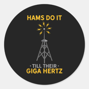 Grappige ham radio citaat amateur operator liefheb ronde sticker