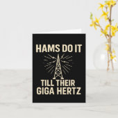 Grappige ham radio operator hams doen het tot hun  kaart (Gele Bloem)