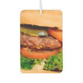 Grappige hamburger cheeseburger overal print eten luchtverfrisser (Voorkant)