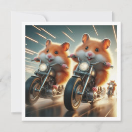 Grappige Hamster Diner uitnodiging, Hamster Kaart