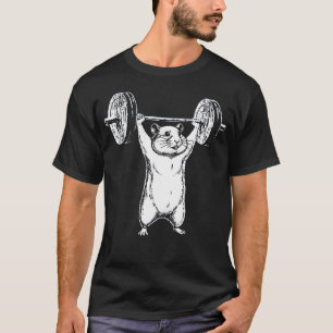 Grappige Hamster Krachttraining Gym Workout Dier T-shirt