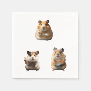 Grappige Hamster Meme Vredesteken Servet