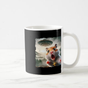 Grappige hamster selfie met alien trip meme huisdi koffiemok