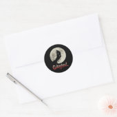 Grappige Hand Maan Gabagool Halloween Ronde Sticker (Envelop)