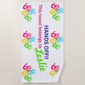 GRAPPIGE HANDEN VAN HET STRAND HANDDOEK (Voorkant)