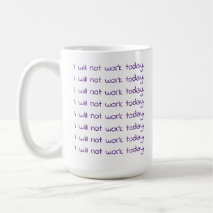 Grappige handgeschreven Paarse tekst Workaholic Koffiemok