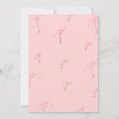 Grappige handgetekende martini 30ste verjaardagsfe kaart (Achterkant)