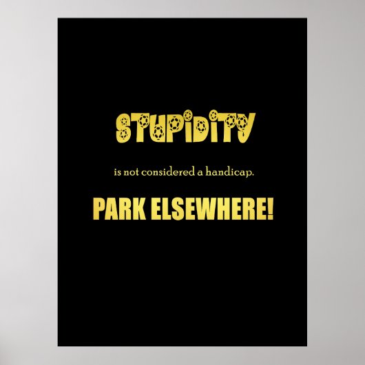 Grappige Handicap Parking grap Poster (Voorkant)