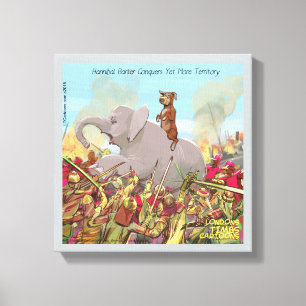 Grappige Hannibal Barca verovert land canvas print