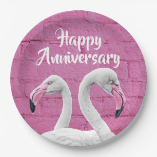 Grappige Happy Anniversary Papieren Borden  Bordje