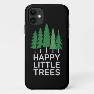 Grappige Happy Little Trees Cadeaus Camping iPhone 11 Hoesje