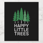 Grappige Happy Little Trees Cadeaus Camping Wijn Etiket (Enkel label)