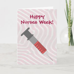 Grappige Happy Nurses Week Injectie Dank u kaart