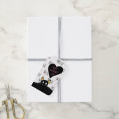 Grappige Happy Valentijnsdag "Mine Pattern" vleerm Cadeaulabel (Met Touw)