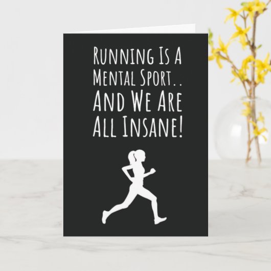 Grappige hardloop kaarten marathon veldloop hardlo (Gele Bloem)