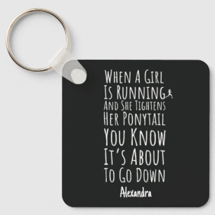 Grappige hardloopcadeaus voor haar tiener meisjes sleutelhanger