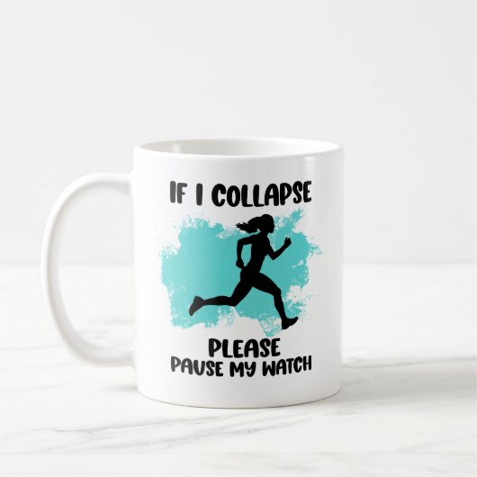 Grappige hardloopspreuk koffiemok (Links)