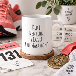 Grappige hardloper op halve marathon koffiemok