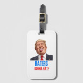 Grappige Haters gaan een hekel hebben aan quote, g Bagagelabel (Voorkant (verticaal))