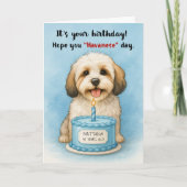 Grappige Havanese Hond Verjaardag met aangepaste n Kaart (Voorkant)