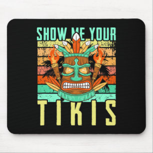 Grappige Hawaiaanse Laat je Tikis Hawaï Zomer Va z Muismat