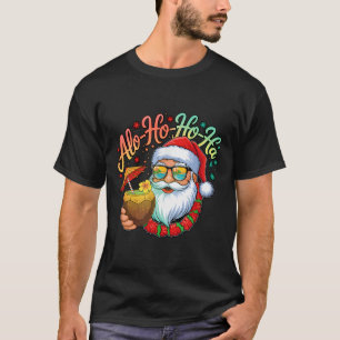 Grappige Hawaiiaanse Alo-ho-ho-ha Santa Surfing Ke T-shirt