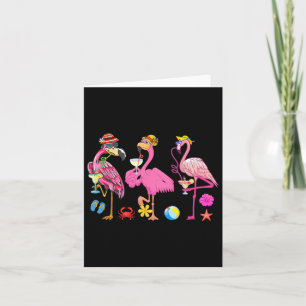 Grappige Hawaiiaanse flamingo's Drink staart kerst Kaart