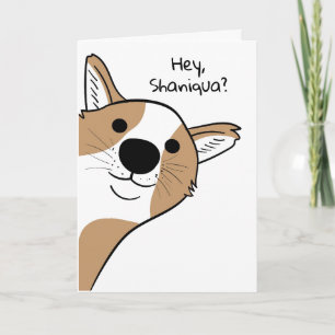 Grappige Hé jij hond "Ik hou van je" Kaart