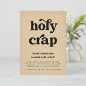 Grappige Heilige Koe Papa Luier Feest Uitnodiging (Staand voorkant)