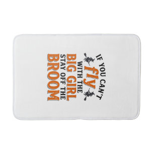 Grappige Heks Bezems Grote Meisjes Halloween Shirt Badmat
