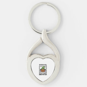 Grappige Heks Funny Halloween Pompoen Heks_1 Sleutelhanger