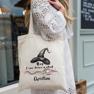 Grappige Heks Ja Ik Kan Een Stuur Standaard Quote Tote Bag