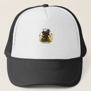 Grappige Heks Kat Ik Ben Hier Om De Pot Te Roeren Trucker Pet