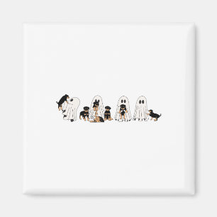 Grappige heks Rottweiler Dog Ghosts in de hal van Magneet
