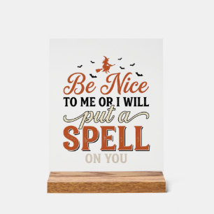 Grappige Heks Spreuk Citaat Halloween Vector Ontwe Acryl Bord