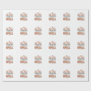 Grappige Heks Spreuk Citaat Halloween Vector Ontwe Cadeaupapier