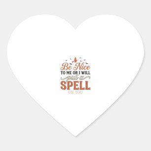 Grappige Heks Spreuk Citaat Halloween Vector Ontwe Hart Sticker