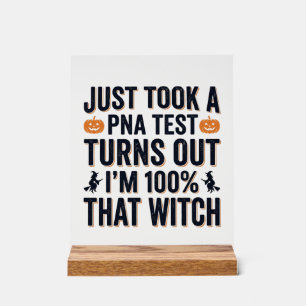 Grappige Heks Test Halloween Citaat Vector Design_ Acryl Bord