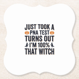 Grappige Heks Test Halloween Citaat Vector Design_ Kartonnen Onderzetters