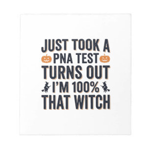 Grappige Heks Test Halloween Citaat Vector Design_ Notitieblok