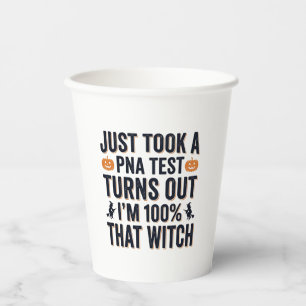Grappige Heks Test Halloween Citaat Vector Ontwerp Papieren Bekers
