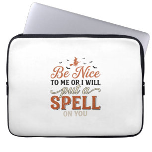 Grappige Heks Tover Spreuk Citaat Halloween Vector Laptop Sleeve