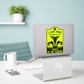 Grappige heks vrouw sticker (Laptop op bureau)